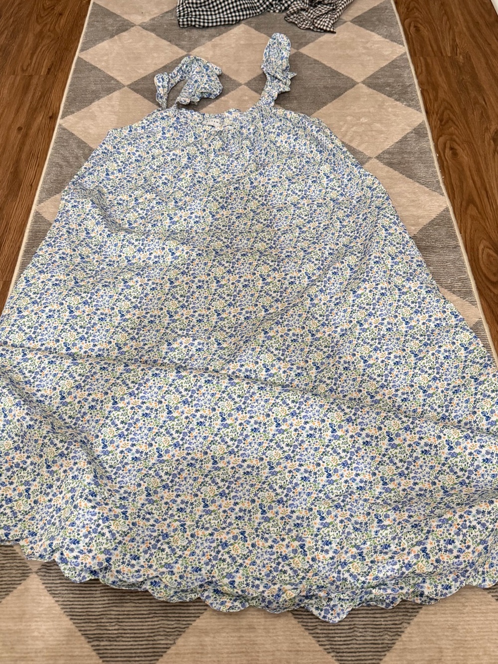 Piyama Indah Wing Nightie FLORET BLUE
